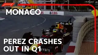 Perez's Crashes Out In Q1 | 2023 Game Recreation Monaco Grand Prix