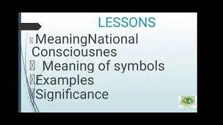 CIVIC EDUCATION -  NATIONAL CONSCIOUSNESS (JS1 WK2)