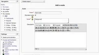 Moodle - Adding a new scale