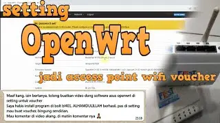 setting router bolt BL401 openwrt menjadi access point wifi voucher