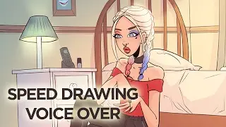 Harley Quinn SPEED DRAWING + VOICE OVER