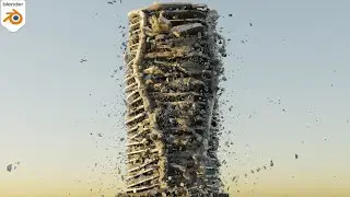 Destruction Fx || Blender RBD & Mantaflow Simulation | Building Collapse | RBDLab Addon
