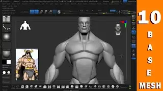 Sculpindo a base mesh do Mightor Zbrush   tutorial P10 #tutorial #basemesh