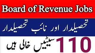Tehsildar JOBS 2024 | naib tehsildar JOB | HOW TO APPLY FOR TEHSILDAR| Board of Revenue jobs Bor job