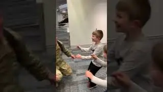 Kids Run To Their Father In Excitement As He Returns From Military Deployment - 1171069