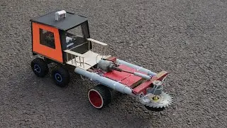 Science Experiment Project How To Make  tree and grass cutting machine / rc controlled tree cutting