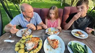 Голошейка 70 дней Забой и дегустация
