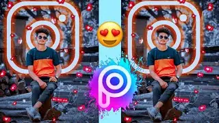 Instagram glowing logo photo editing in picsArt | Instagram trending photo editing