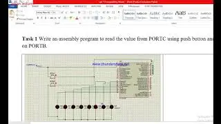 PIC controller MPLABx assembly language lab7(recieve data at input port and send to output port)