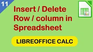 Insert Delete row column in calc | MS Excel