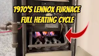 Old Lennox Furnace FULL Heating Cycle - ASMR