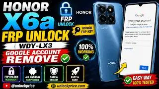 Honor X6a FRP UNLOCK | WDY-LX3 GOOGLE ACCOUNT REMOVE | HONOR FRP KEY | 