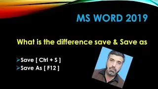 Difference between Save & Save As Command