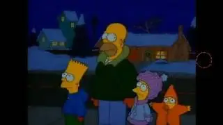 Los Simpson - Homer poniendo las luces de Navidad