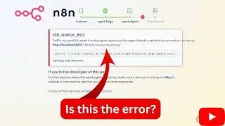 n8n Ngrok Error ERR_NGROK_8012 Fix | localhost:5678 Not Working | Complete Hindi Guide in Agra live