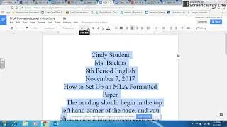 MLA Format