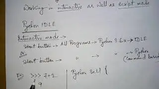 Working with python || cphython || interactive and script mode || how to run python program