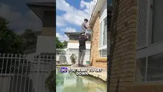 he’s still on the ladder to this day || full video out now || #meshtastic #offgrid #tech