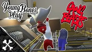 Gang Beasts 0.5.1 Wave Mode | Young Bones Play Gang Beasts 0.5.1 Beta Gameplay