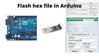How to Flash hex file in arduino Board
