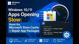 Fix Windows 10/11 Apps Opening Slow: Reset the Microsoft Store Cache + Repair App Packages