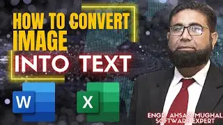 How to Convert Image into Text, Microsoft Word, Microsoft Excel