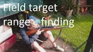 Setting up a scope for range finding in field target