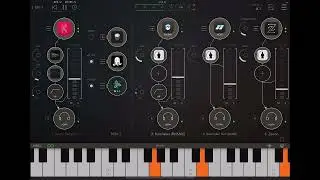 iOS MIDI Drum Sequencer #OCTACHRON accompanying ukulele sounds sampled with @koalasampler ✌️☮️😊