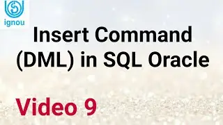 Insert Command (DML) in SQL Oracle