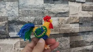 Gallo galletto amigurumi potachiavi uncinetto crochet cock rooster SUB ESP/ ENG