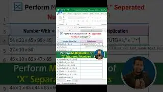 How to Multiply Numbers Separated by "x" in Microsoft Excel | Excel For Fresher | Excel Tutoring