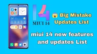MIUI 14 update features and miui update list