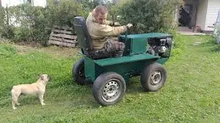 Самодельный гусеничный трактор езда без гусениц первый выезд