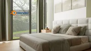 Lighting a Modern Bedroom in Blender | Time-lapse