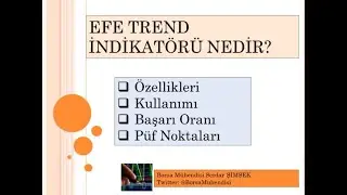 EFE TREND İndikatörü Tanıtımı