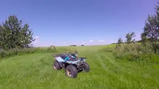 Saskatchewan gravel roads on a quad
