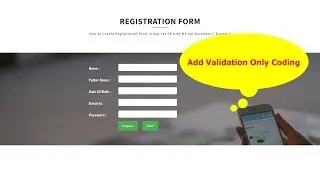 #2 How to Add Validation in Registration Form in Asp Dot Net Tutorial