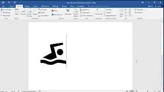 How to insert swimmer symbol in word
