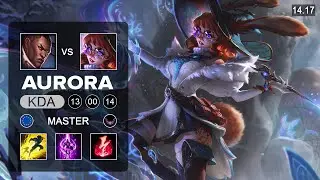 Aurora vs Lucian Top - EUW Grandmaster - Patch 14.17 Season 14