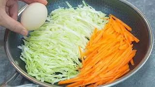 Cabbage with eggs is better than meat! Simple, Easy and delicious Sweet Potato cabbage recipes!