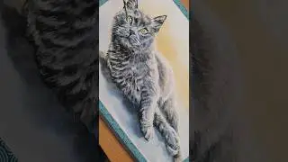 Katzenhilfe beim Katzemalen 🥰🐱 Mein neuster Aquarell Auftrag