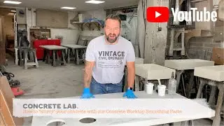 Fill in the holes in a concrete worktop - how to use our Concrete Worktop Smoothing Paste