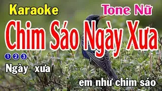 Chim Sáo Ngày Xưa Karaoke Tone Nữ - Nhạc Sống - Nhật Dũng KB