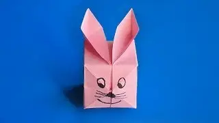 оригами надувной заяц, как сделать оригами воздушный заяц // origami air bunny