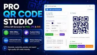 🔥 Pro QR Code Studio | Offline QR Code Generator (No Subscription) + Source Code