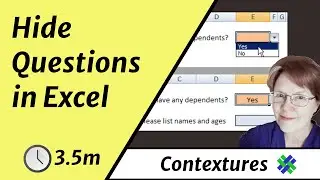 Hide Questions in Excel