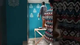 Wall Stencil painting 