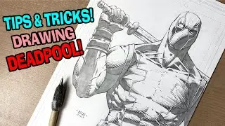 Drawing DEADPOOL! Pencils Only! *Tips And Tricks!* 🦄