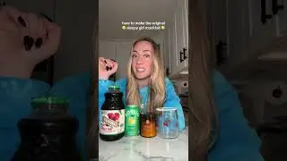 making the viral sleepy girl mocktail 😴🍒🍋🥤