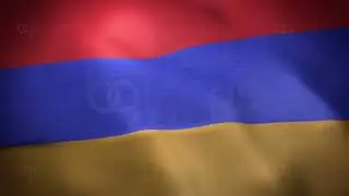 Armenia Flag - Realistic - Waving Flag - Full HD - 1080 - Seamless Loop